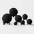 Obsidian Scrying Mirrors (6-20 cm) with Stand