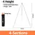 Campfire Tripod for Outdoors Cooking, Hanging Caldron - buy online