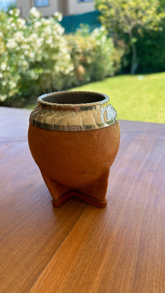 Mate torpedo virola alpaca cincelada