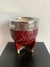 Mate imperial de cuero labrado con bolitas de bronce