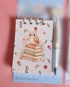 Bloquinho de anotações, capa flexível - Rosa Store Papelaria