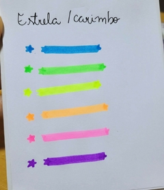 Kit marca texto carimbo estrela - comprar online