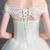 Vestido de Noiva Princesa Manga curta Rodado Estilo Princesa Vestido de Casamento Rendado - comprar online