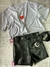 short engomado lineas saliente