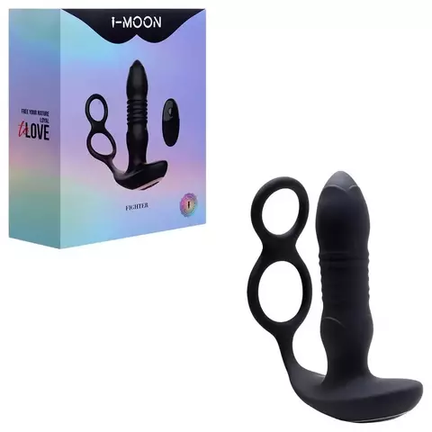Anel Peniano Vibro Plug Anal Fighter I-Moon Vipmix