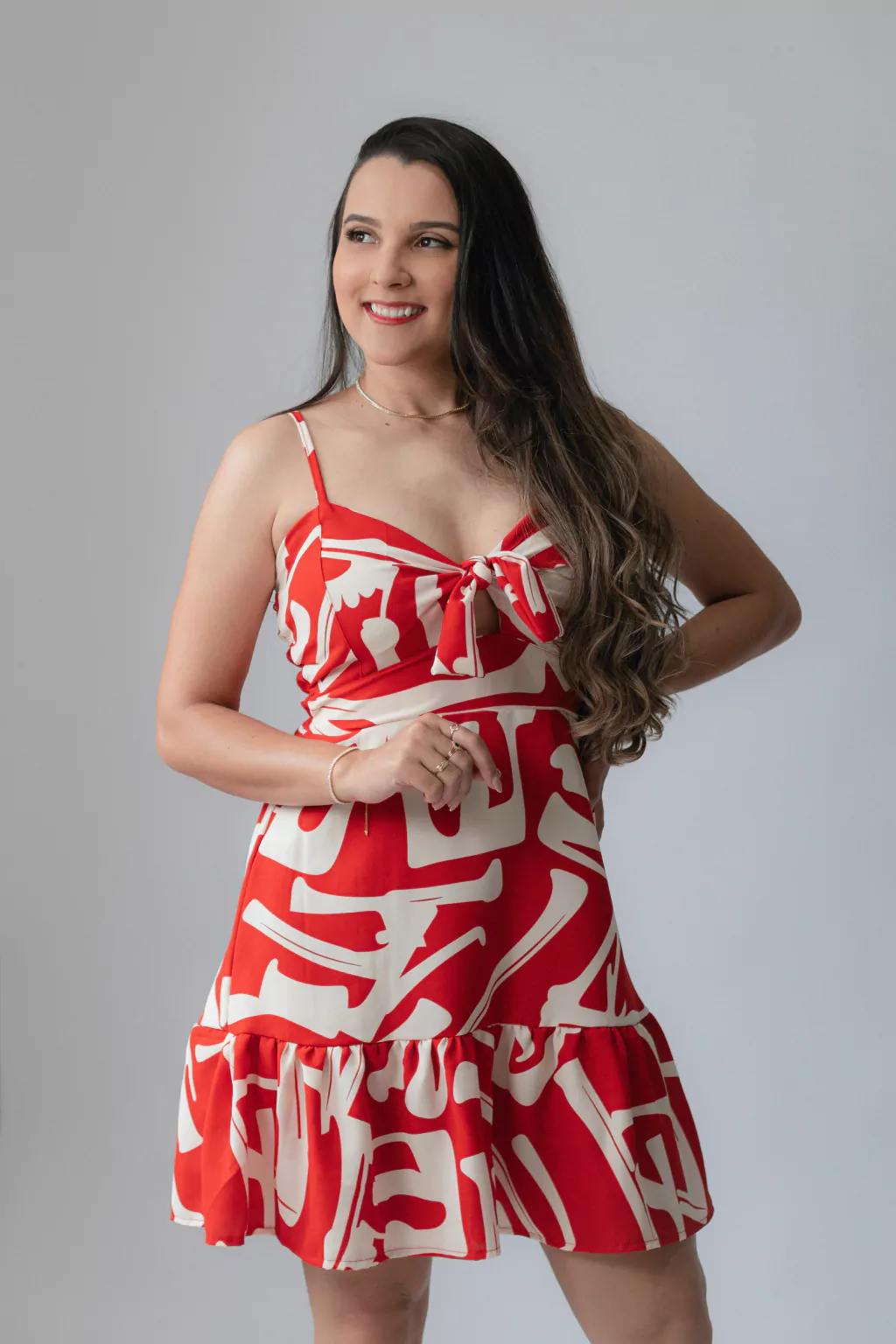 Vestido Amarração no Decote