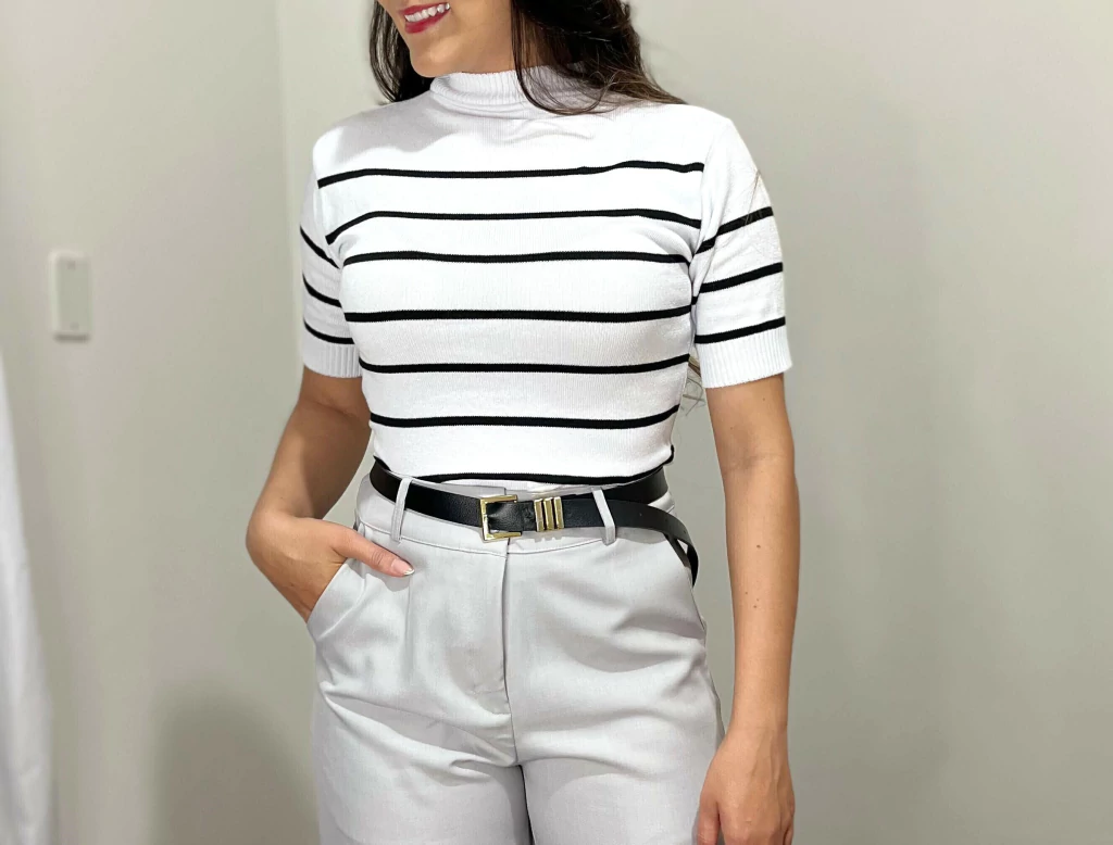 Blusa c/Manga Tricot Modal