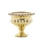 Centro de mesa de Cristal c/ pé Sussex Dourado 14cm - Wolff