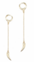 BRINCO ARGOLA COM CORRENTE PINGENTE DE DENTE Carla L dourado