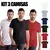 Kit 3 Camisas Masculina Lisa Algodão Premium