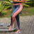 Calça Legging Shine Duo Grafite e Rosé Metalizado