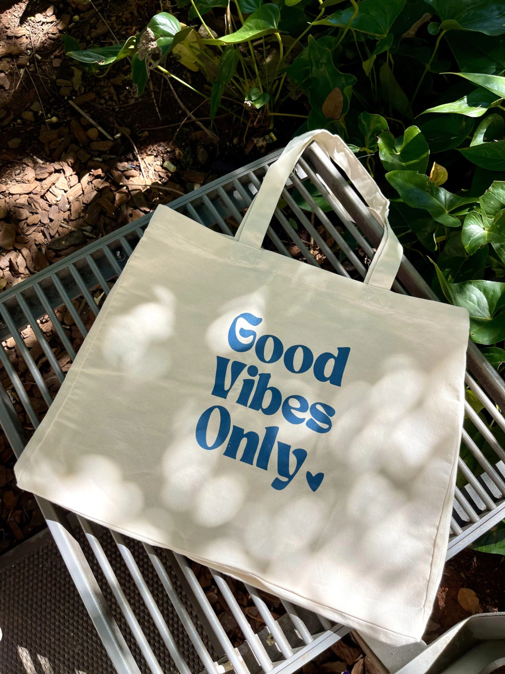Bolsa Ecobag em Lona de Algodão - Good Vibes Only