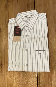 CAMISA POPLIN RAYAS ESTAMPADA TOURS (0673)