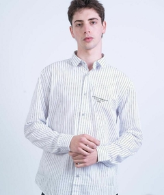 CAMISA POPLIN RAYAS ESTAMPADA TOURS (0673) - q32