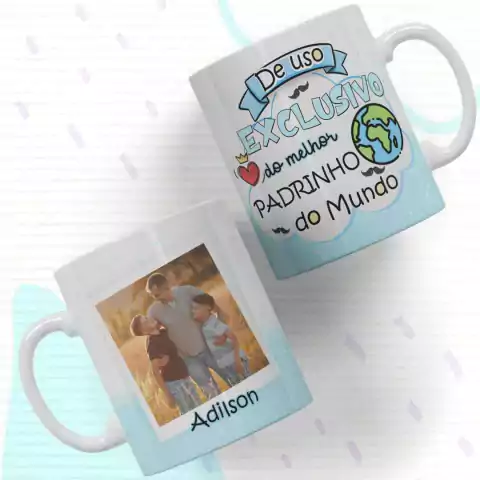 Caneca Padrinho com Nome e Fotos