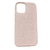 Funda cuero sintetico rosa con felpa para iPhone 12 mini