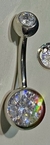 PIERCING TITANIO OMBLIGO DOBLE STRASS ROSCA INTERNA - comprar online