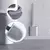 Imagem do Escova Sanitária De Silicone Para Limpar Privada Banheiro Vaso Sanitário Com Suporte e Adesivo para parede