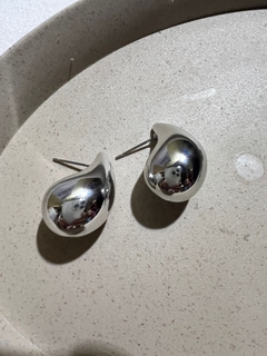 Aros Drop plateado