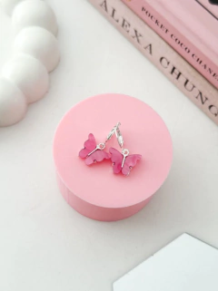 Argolla mariposa rosa