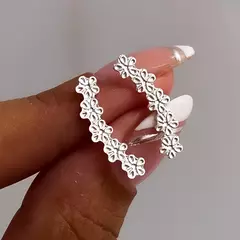 Aros de plata flores cip