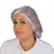 Cofia plisada blanca Derma Care en uso por mujer