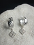 ARGOLLAS DE PLATA ROMBOS - AIMARÁ - TIENDA DE COMPLEMENTOS