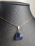 COLLAR AQ DORADO CON PIEDRA NATURAL SODALITA - comprar online
