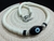 COLLAR FIMO OJO TURCO VITRO NEGRO