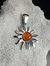DIJE AQ SOL CON PIEDRA ÁGATA NARANJA - comprar online