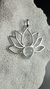 DIJE FLOR DE LOTO PREMIUM CON BAÑO DE PLATA Y PIEDRA CUARZO CRISTAL - comprar online
