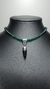 COLLAR AIMARÁ VERT CON DIJE CUERNO OBSIDIANA NEGRA - comprar online