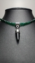 COLLAR AIMARÁ VERT CON DIJE CUERNO OBSIDIANA NEGRA en internet