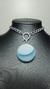 COLLAR MEDALLÓN ÁGATA AZUL - comprar online