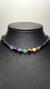 COLLAR 7 CHAKRAS CON PIEDRAS NATURALES NEGRO 45 CM - comprar online