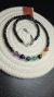 COLLAR 7 CHAKRAS CON PIEDRAS NATURALES NEGRO 45 CM - tienda online