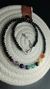 COLLAR 7 CHAKRAS CON PIEDRAS NATURALES NEGRO 45 CM - tienda online