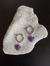 ARGOLLAS CON CORAZÓN AMATISTA
