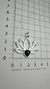 DIJE FLOR DE LOTO PREMIUM CON BAÑO DE PLATA Y PIEDRA ÁGATA NEGRA - tienda online