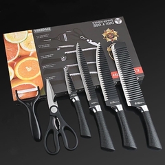 Kit de 6 Cuchillos de Cocina Profesionales Antiadherentes de Acero Inoxidable - comprar online