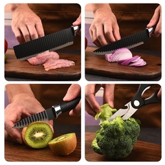 Kit de 6 Cuchillos de Cocina Profesionales Antiadherentes de Acero Inoxidable en internet