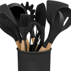 Set de Cocina 12 piezas Punta silicona y Mango de madera - comprar online
