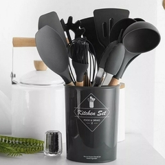 Set de Cocina 12 piezas Punta silicona y Mango de madera en internet