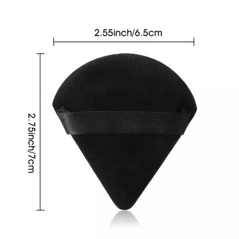 Esponja de Pó Triangular Preta - Ultra-Soft para Maquiagem