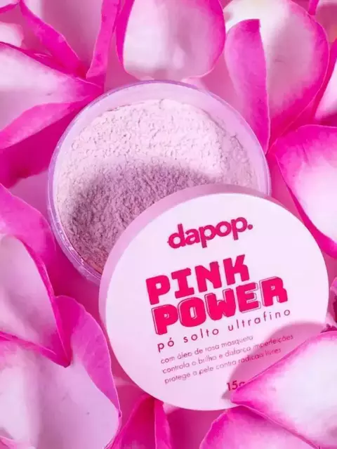 Pó Solto Ultrafino Pink Power Rosa Mosqueta - Dapop