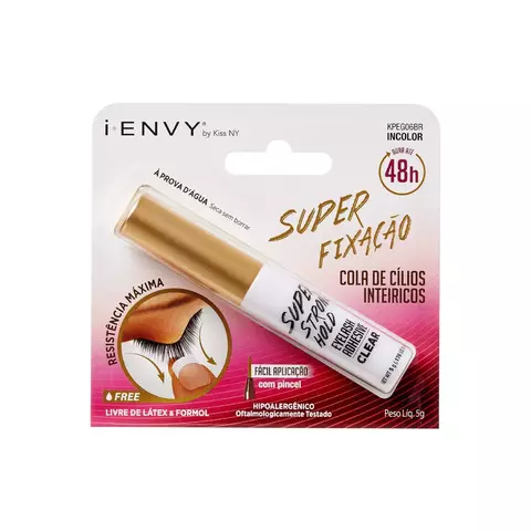Cola para Cílios Postiços 48H i-Envy Incolor - Kiss New York