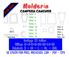 Molderia digital imprimible campera canguro niños adultos - TAILOR SHOP
