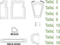 Molderia digital imprimible campera canguro niños adultos - comprar online