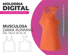 Molderia digital imprimible musculosa dama running - comprar online