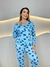 Americano Longo Estampado - Stitch Azul Claro